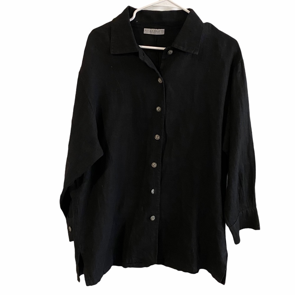 BRYN WALKER oversized Linen button down 100% Linen